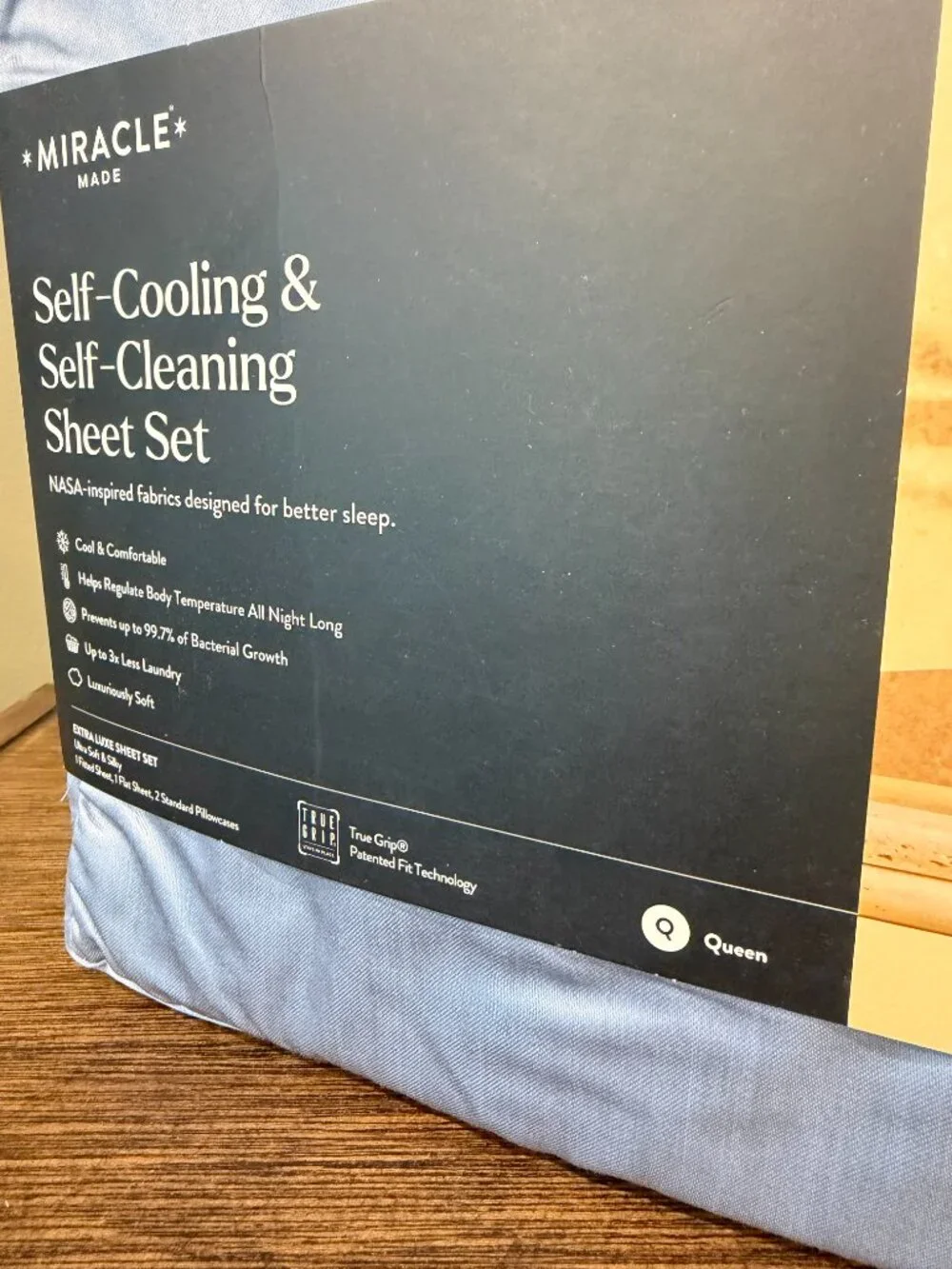 MIRACLE MADE {NWT} Extra Luxe Soft Cooling Sheet Set | Queen Size | Slate Blue